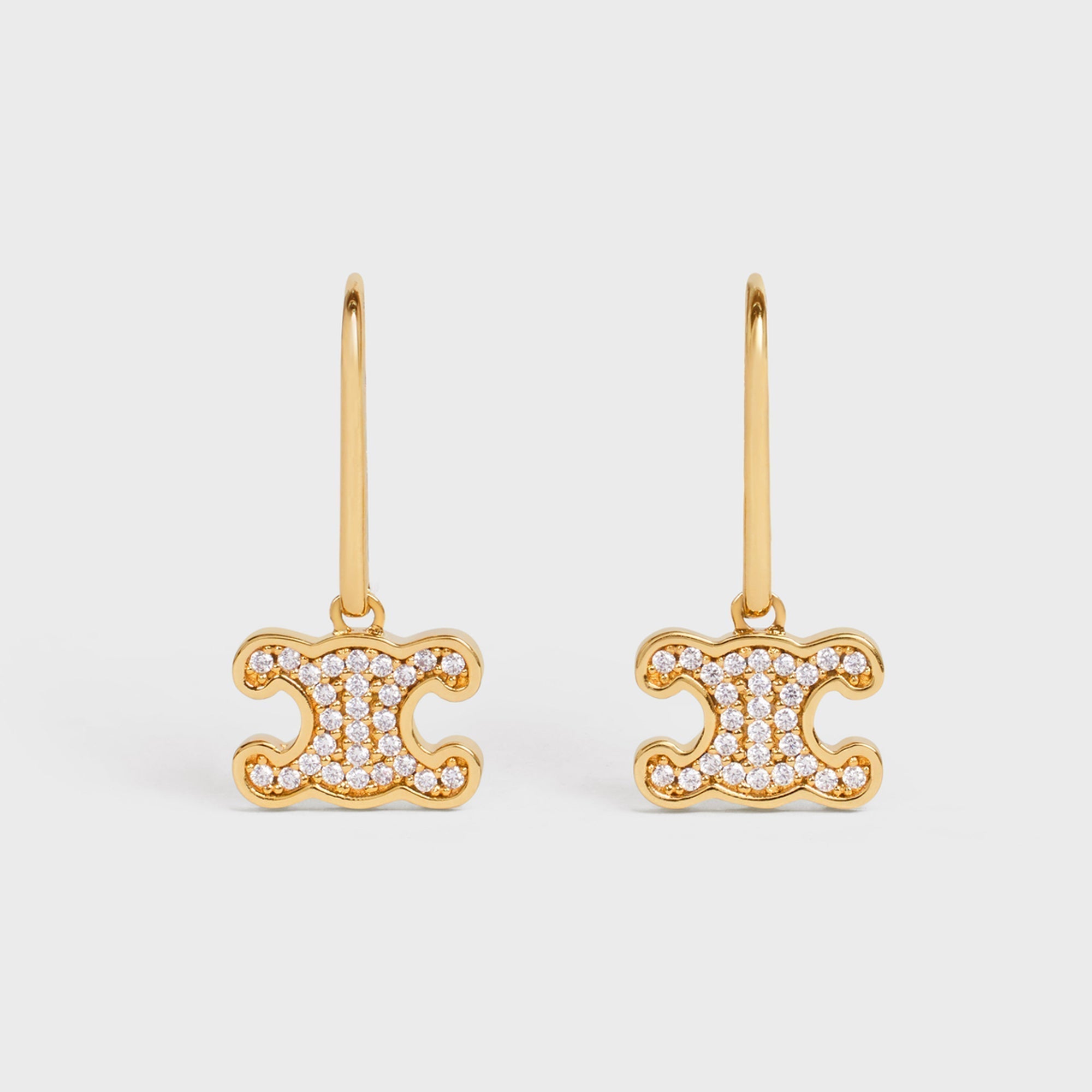 18K Triomphe Rhinestone Earrings
