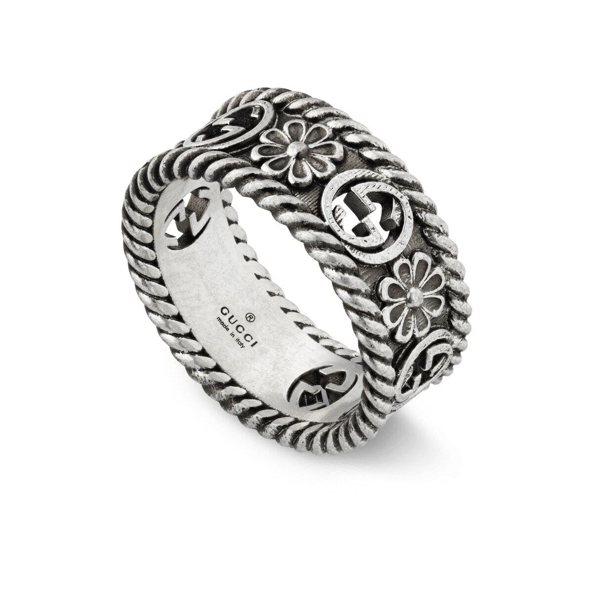GG Interlocking G Flowers Ring