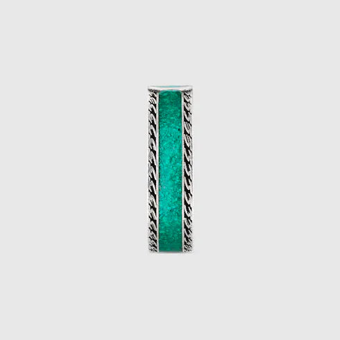 Double G Interlocking G Turquoise Enamel Ring