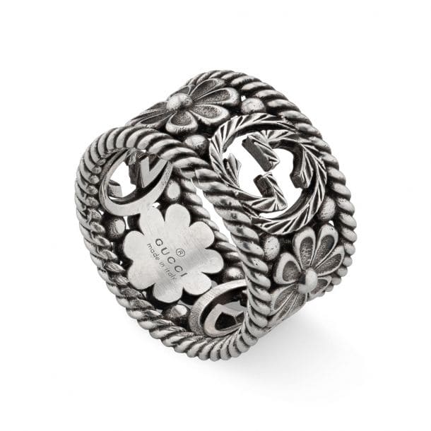 GG Interlocking G Flowers Ring