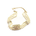 18K CC Bag Pearls Chain Necklace