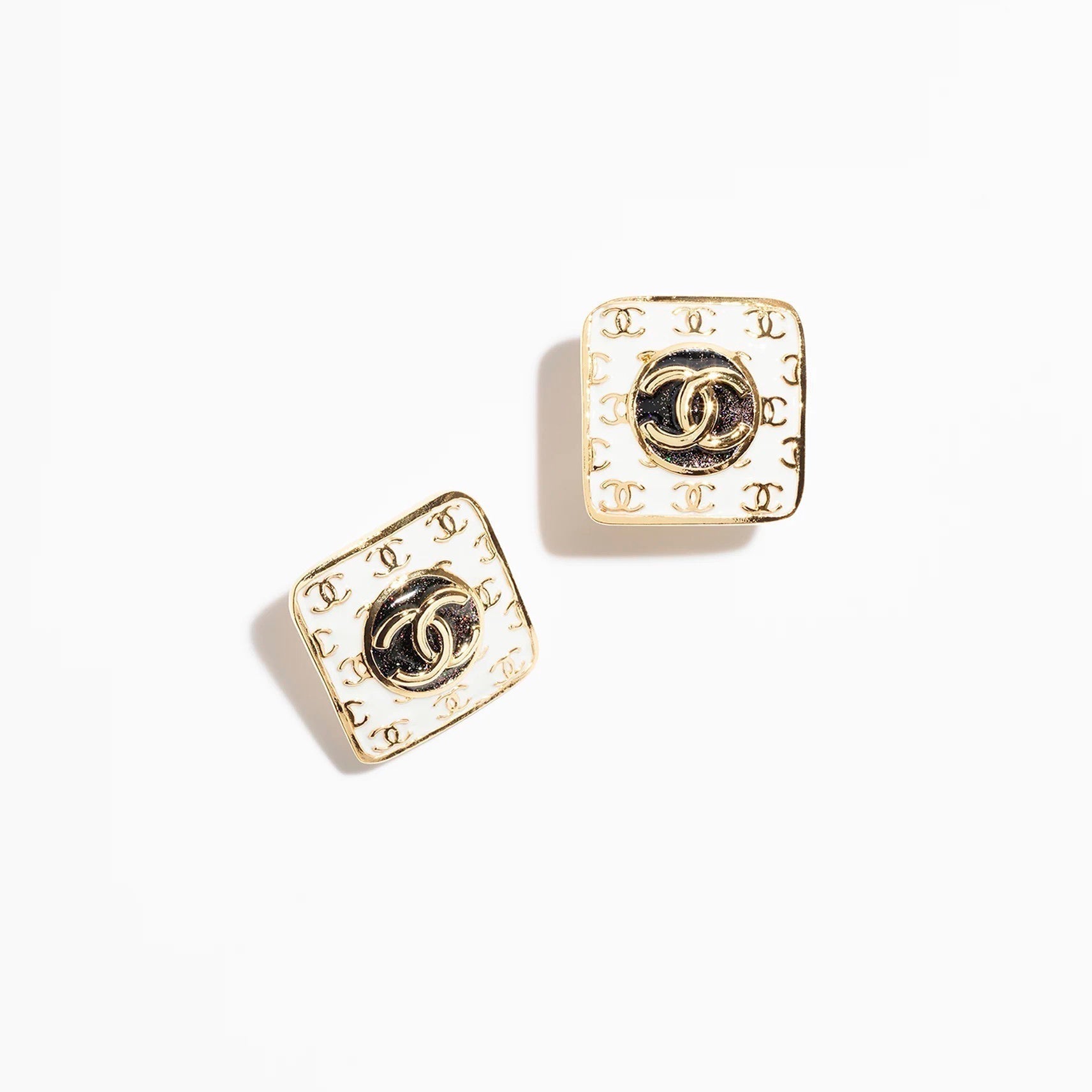 18K Vintage CC Earrings