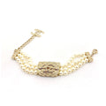 18K CC Bag Pearls Chain Bracelet