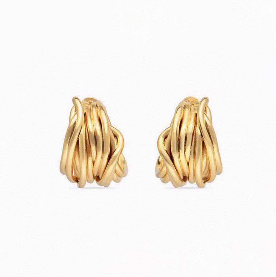 18K BB Gold Earrings