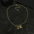 18K CC Black Heart Necklace