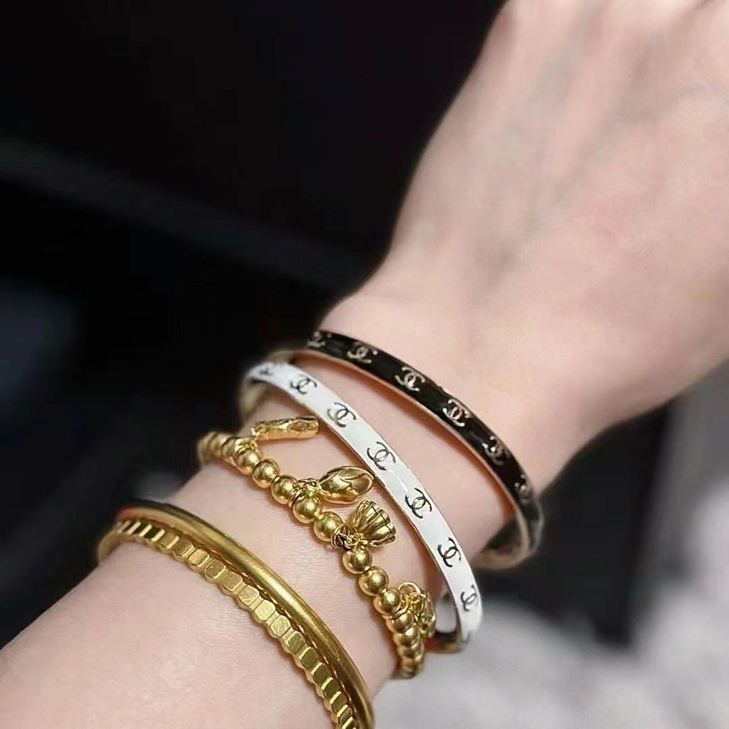 18K CC Open Cuff Bracelet