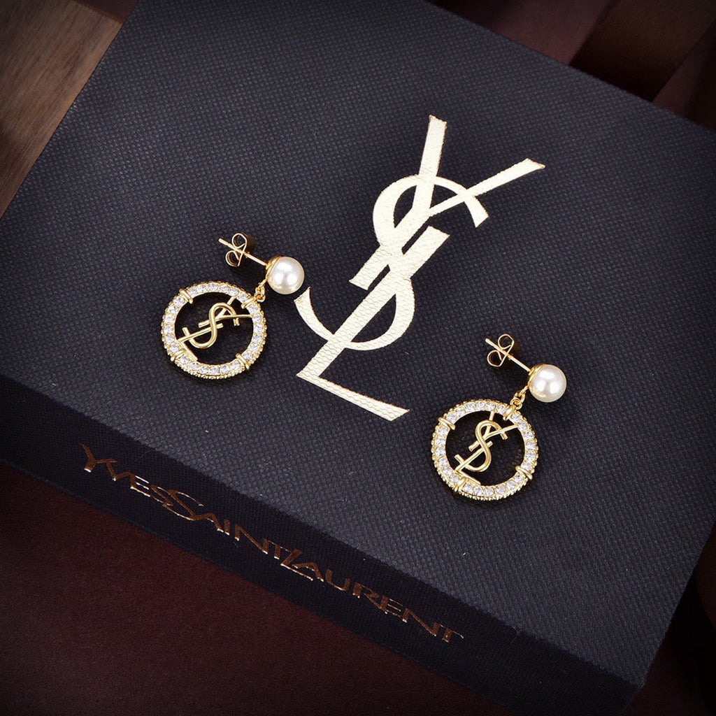 18K Saint Circle Diamonds Earrings