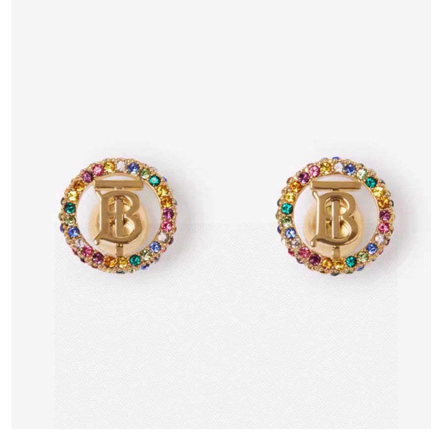 18K BB Color Crystals Earrings