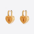 18K BB Hear Lock Earrings