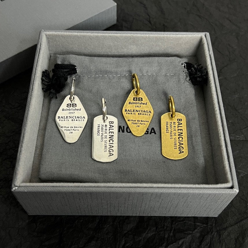 18K BB Plate Earrings