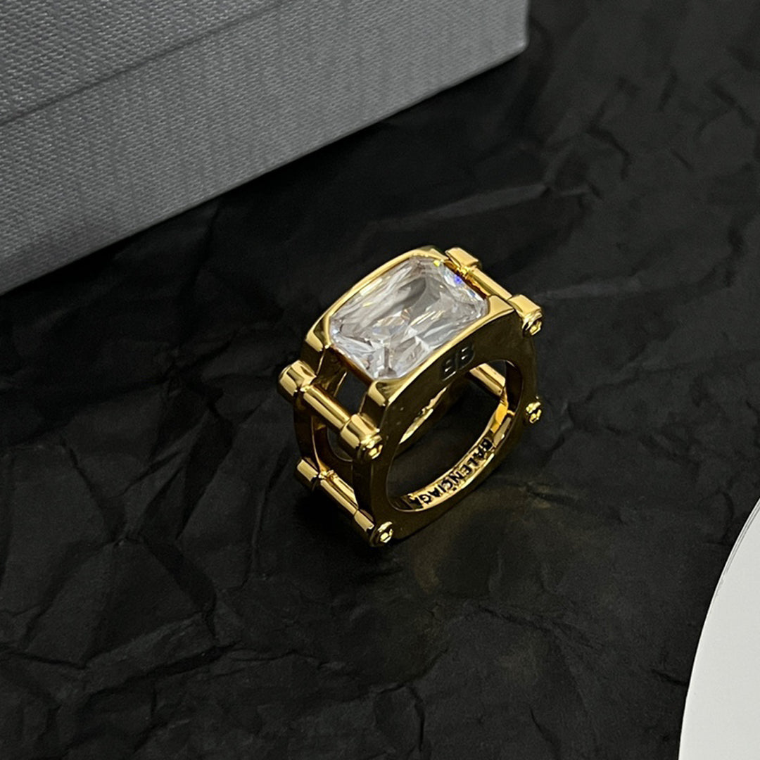 18K BB Crystal Ring