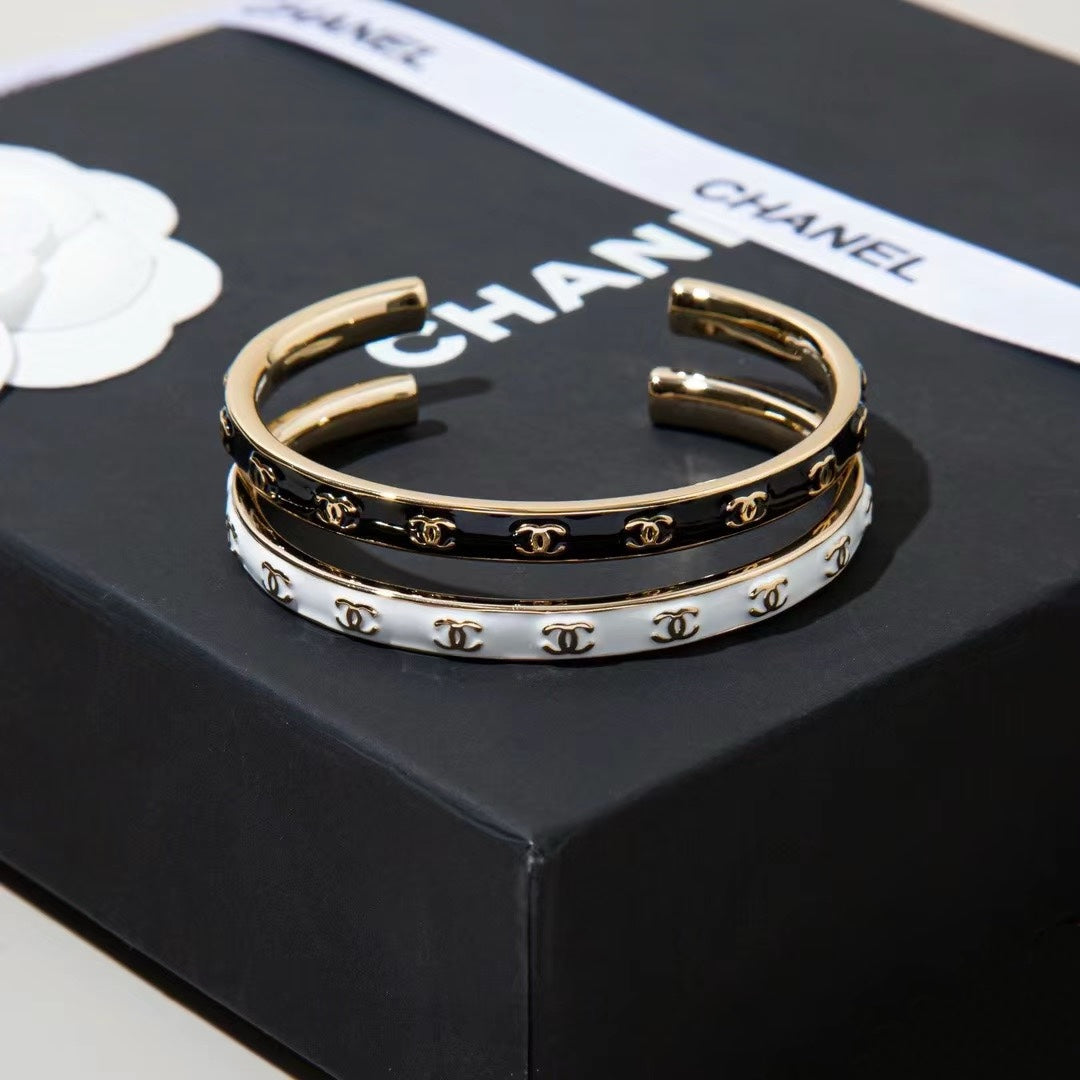 18K CC Open Cuff Bracelet